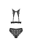 Romantic lingerie set, sheer mesh, openwork lace